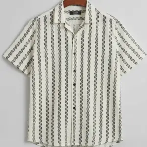 Wholesale Men’s Cuban Collar Striped Shirts Manufacturer & Supplier – Half Sleeve
