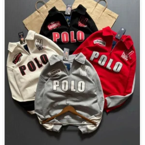 Men’s Polo Half-Zip Sweatshirt DES-Hd 145 (16 Pcs Set)