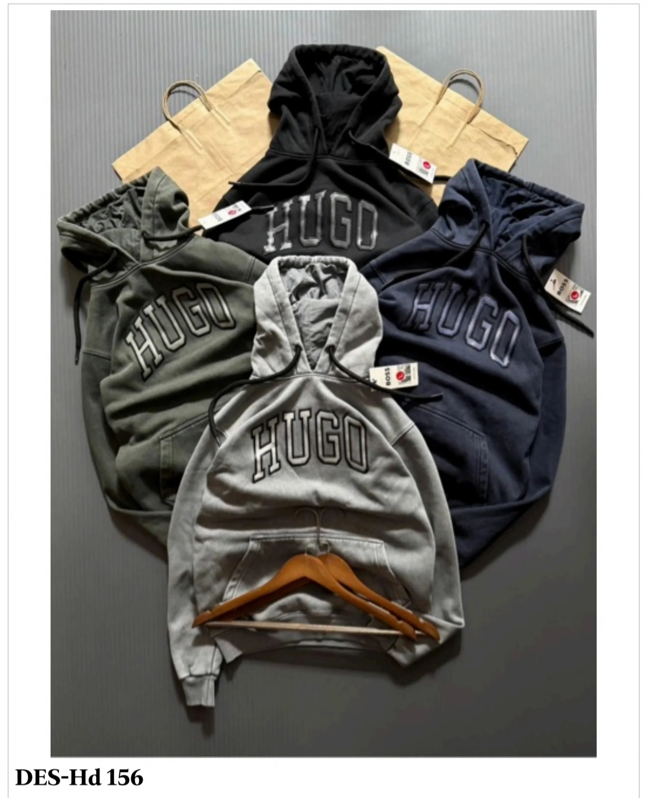 Men's Arch Logo Pullover Hoodie DES-Hd 156 (12 Pcs Set)