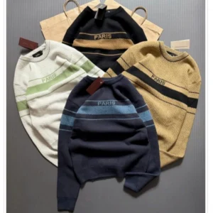 Men’s Paris Chest Stripe Sweatshirt DES-Hd 167 (12 Pcs Set)