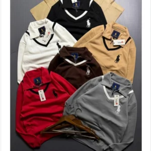 Men’s V-Neck Polo Horse Sweatshirt DES-Hd 201 (24 Pcs Set)