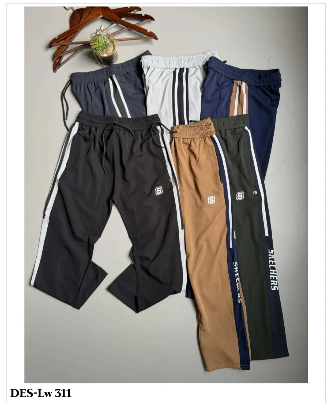 Men's Track Pant With Side Stripe DES-Lw 311 (18 Pcs Set)