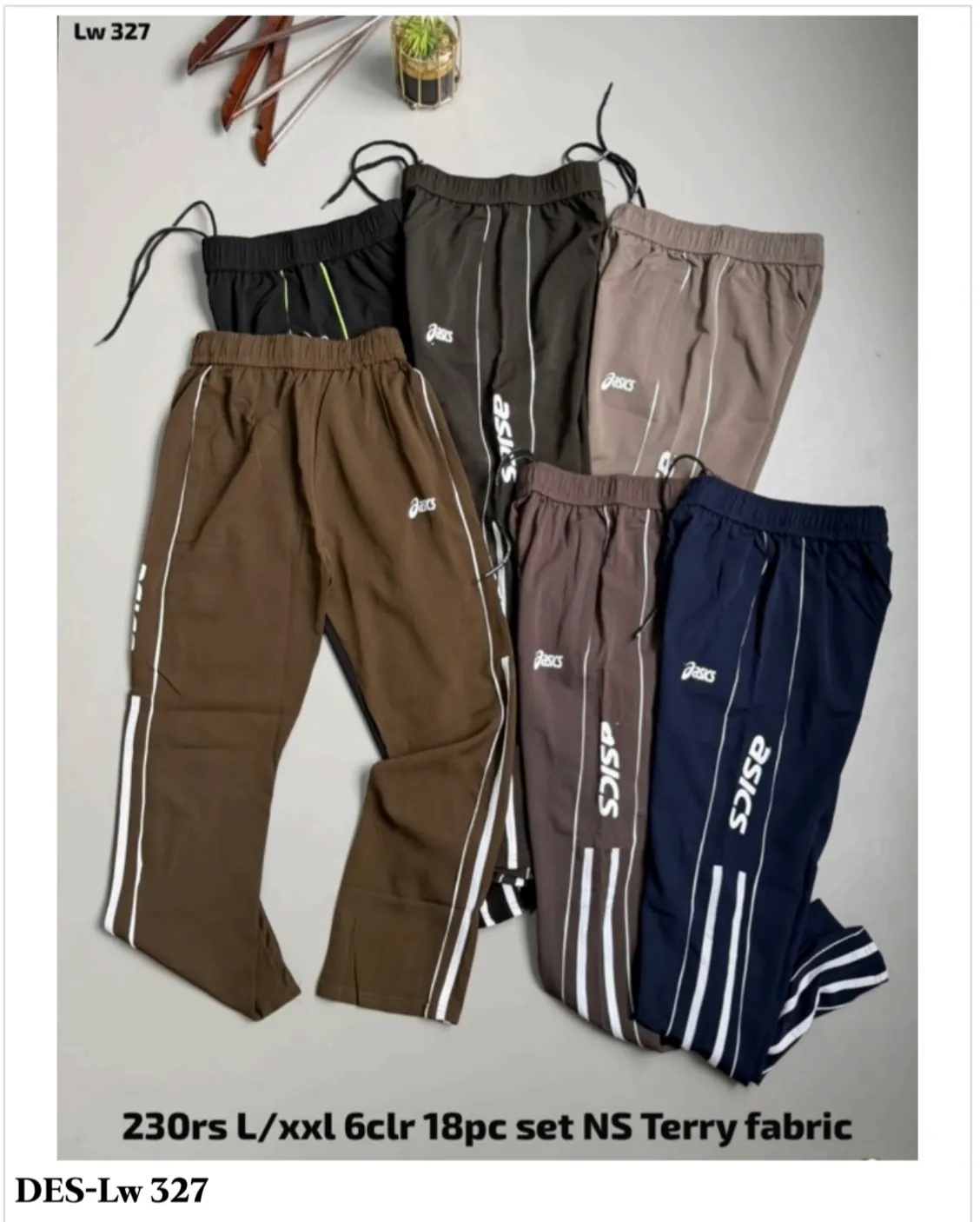 Men's Sports Track Pant DES-Lw 327 (18 Pcs Set)