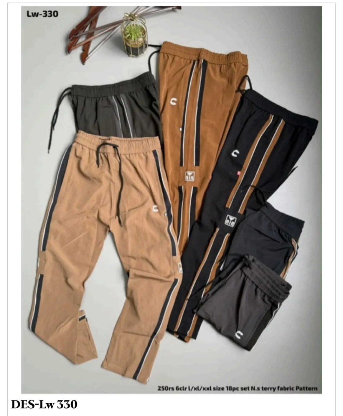 Men's Striped Pattern Lower DES-Lw 330 (18 Pcs Set)