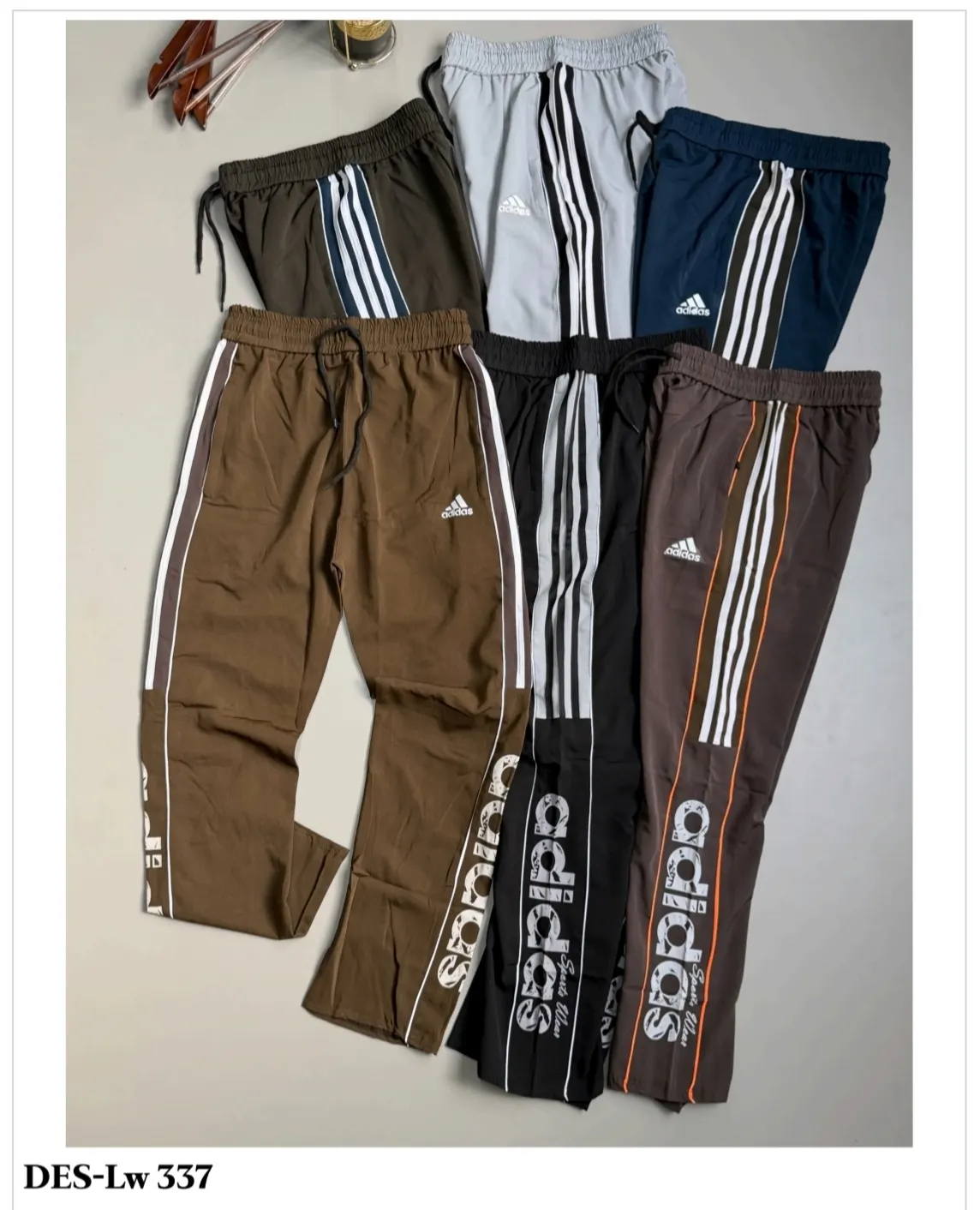 Men's Side Branding Track Pant DES-Lw 337 (18 Pcs Set)