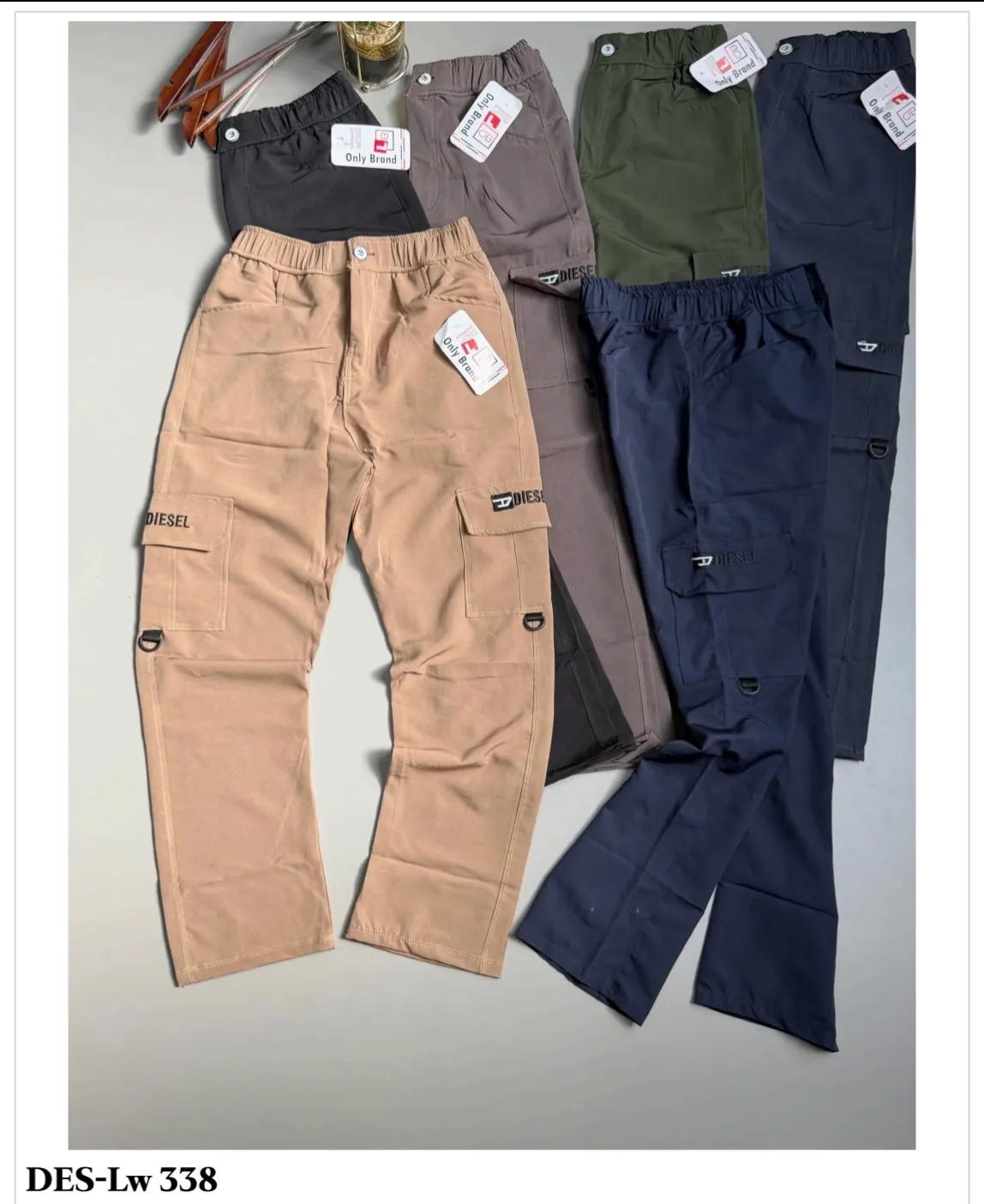 Men's 6 Pocket Cargo Pant DES-Lw 338 (18 Pcs Set)