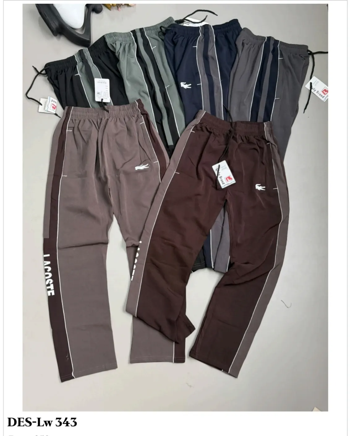 Men's Designer Track Pant DES-Lw 343 (18 Pcs Set)