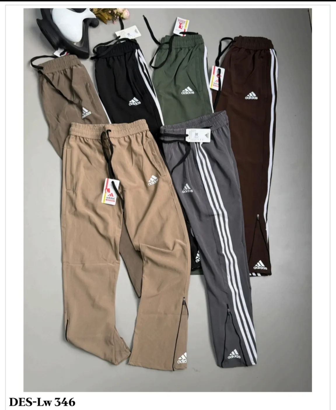 Men's Bottom Zipper Track Pant DES-Lw 346 (18 Pcs Set)