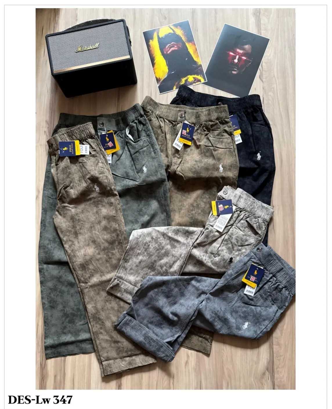 Men's Printed Cargo Track Pant DES-Lw 347 (24 Pcs Set)
