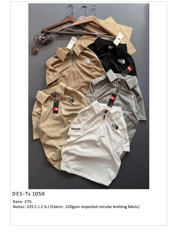 Men's Circular Knitting T-Shirt DES-TS-1050 (18 Pcs Set)