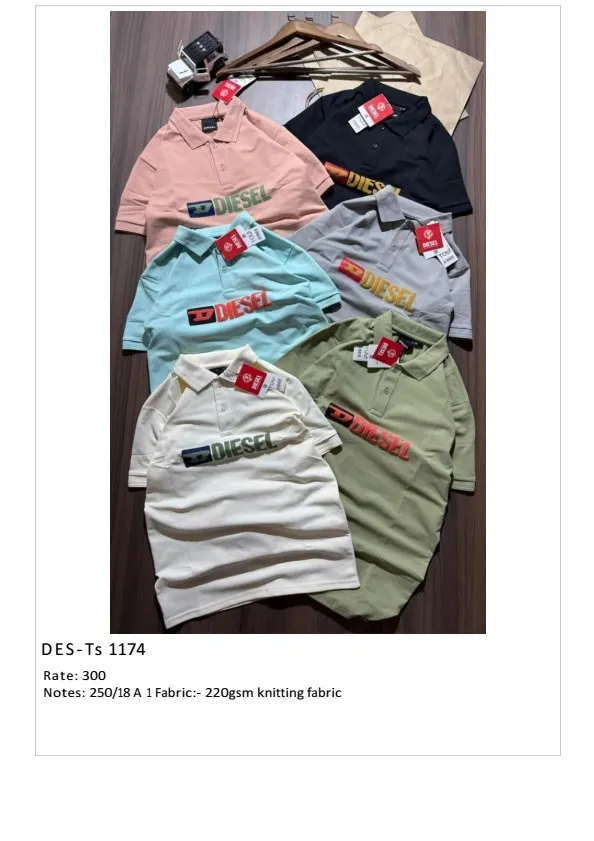 Men's Diesel Knitting T-Shirt DES-TS-1174 (18 Pcs Set)