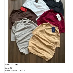 Men’s Casual Designer T-Shirt DES-TS-1199 (18 Pcs Set)