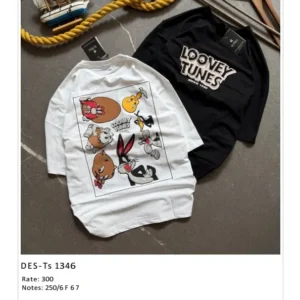 Men’s Looney Tunes Drop Shoulder T-Shirt DES-TS-1346 (6 Pcs Set)