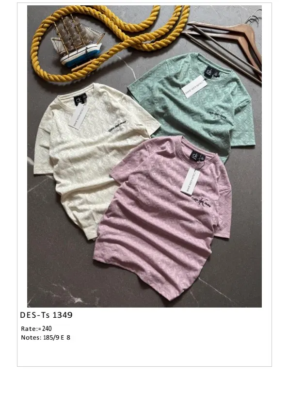 Men's Calvin Klein Monogram T-Shirt DES-TS-1349 (9 Pcs Set)