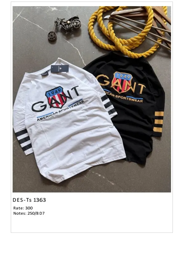 Men's Gant American Sportswear T-Shirt DES-TS-1363 (8 Pcs Set)