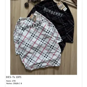 Men’s Burberry Plaid Print T-Shirt DES-TS-1371 (6 Pcs Set)