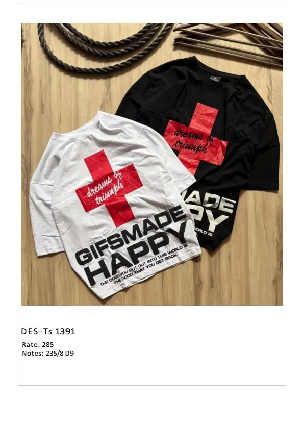 Men's Dreams of Triumph Cross T-Shirt DES-TS-1391 (8 Pcs Set)