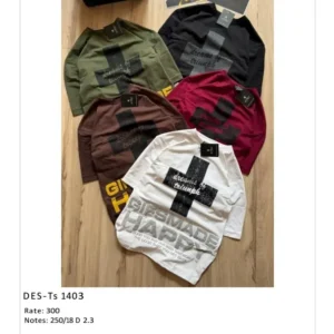 Men’s Dreams of Triumph Drop Shoulder T-Shirt DES-TS-1403 (18 Pcs Set)