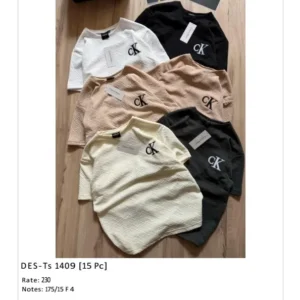 Men’s Calvin Klein Chevron Textured T-Shirt DES-TS-1409 (15 Pcs Set)