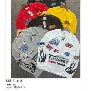 Men’s Full Sleeve Racing Tourist T-Shirt DES-TS-1415 (24 Pcs Set)