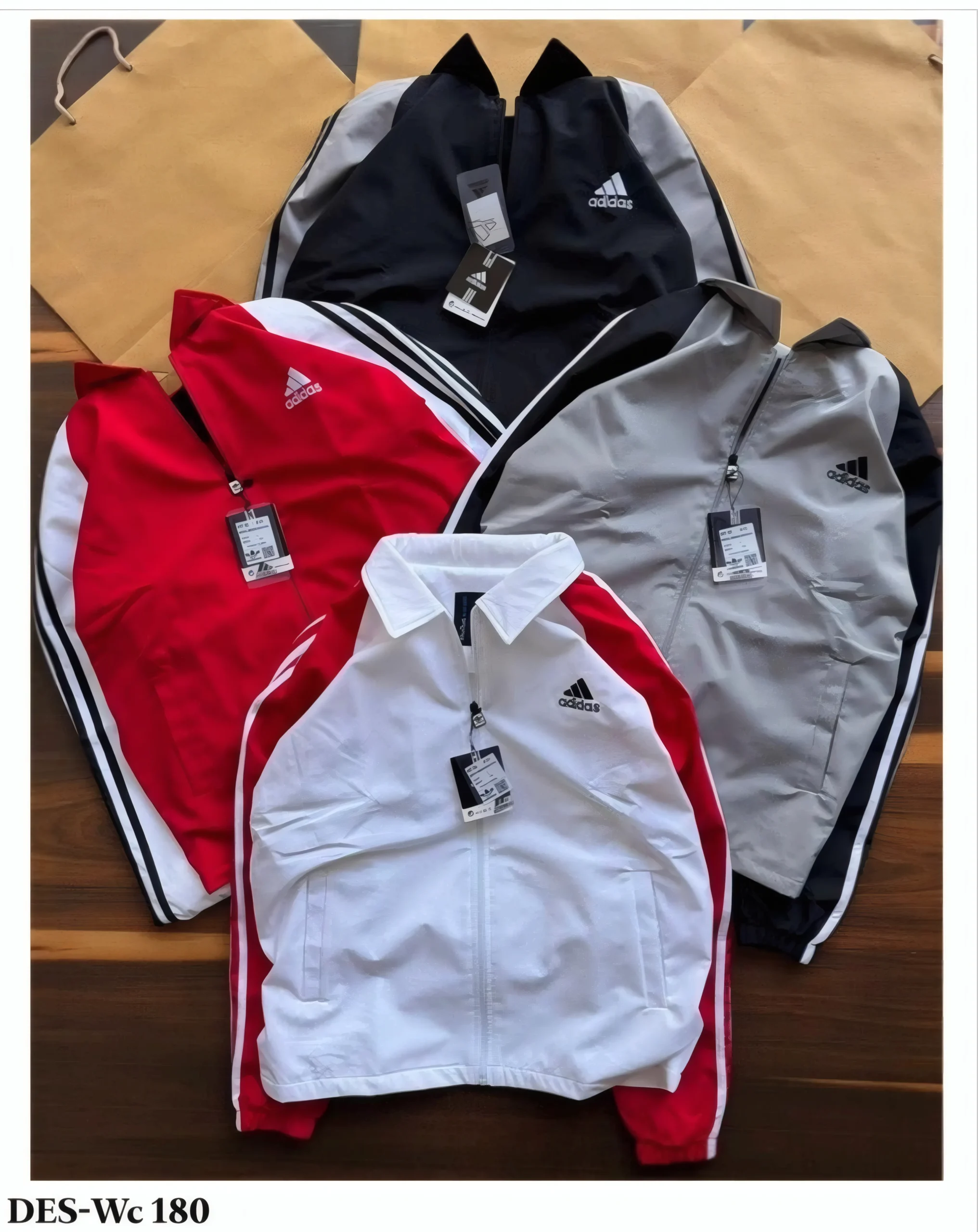 Men's Sporty Windcheater Jacket - DES-WC 180 (MOQ: 12 Pcs Set)