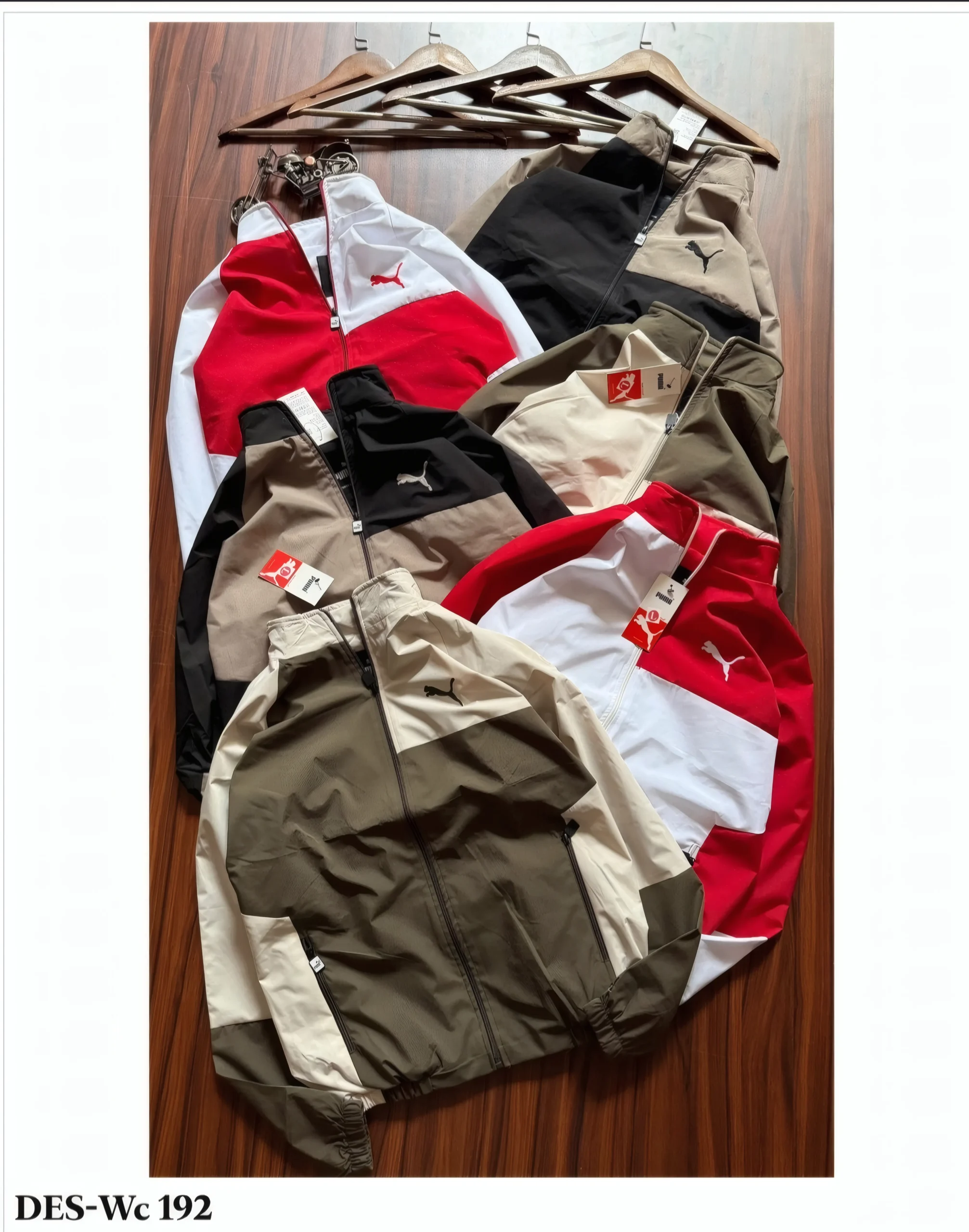 Men's Puma Style Windcheater Jacket - DES-WC 192 (MOQ: 18 Pcs Set)