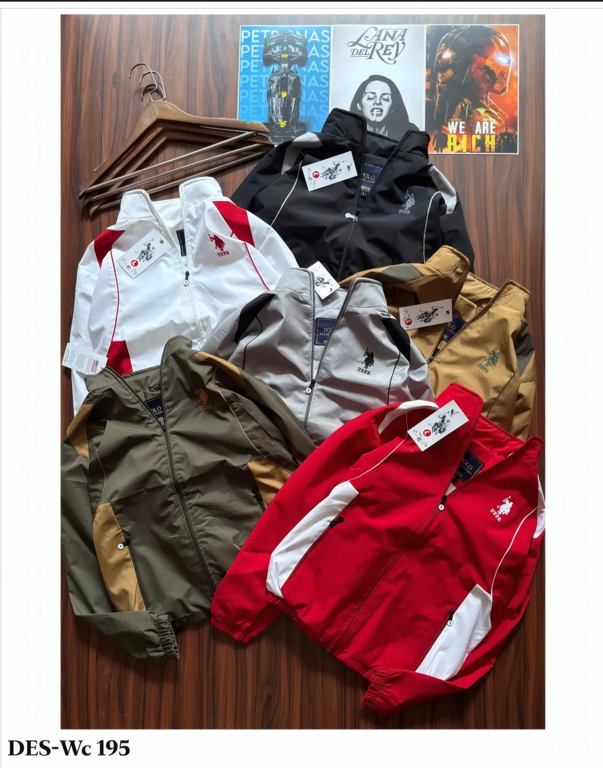 Men's USPA Style Windcheater Jacket - DES-WC 195 (MOQ: 18 Pcs Set)