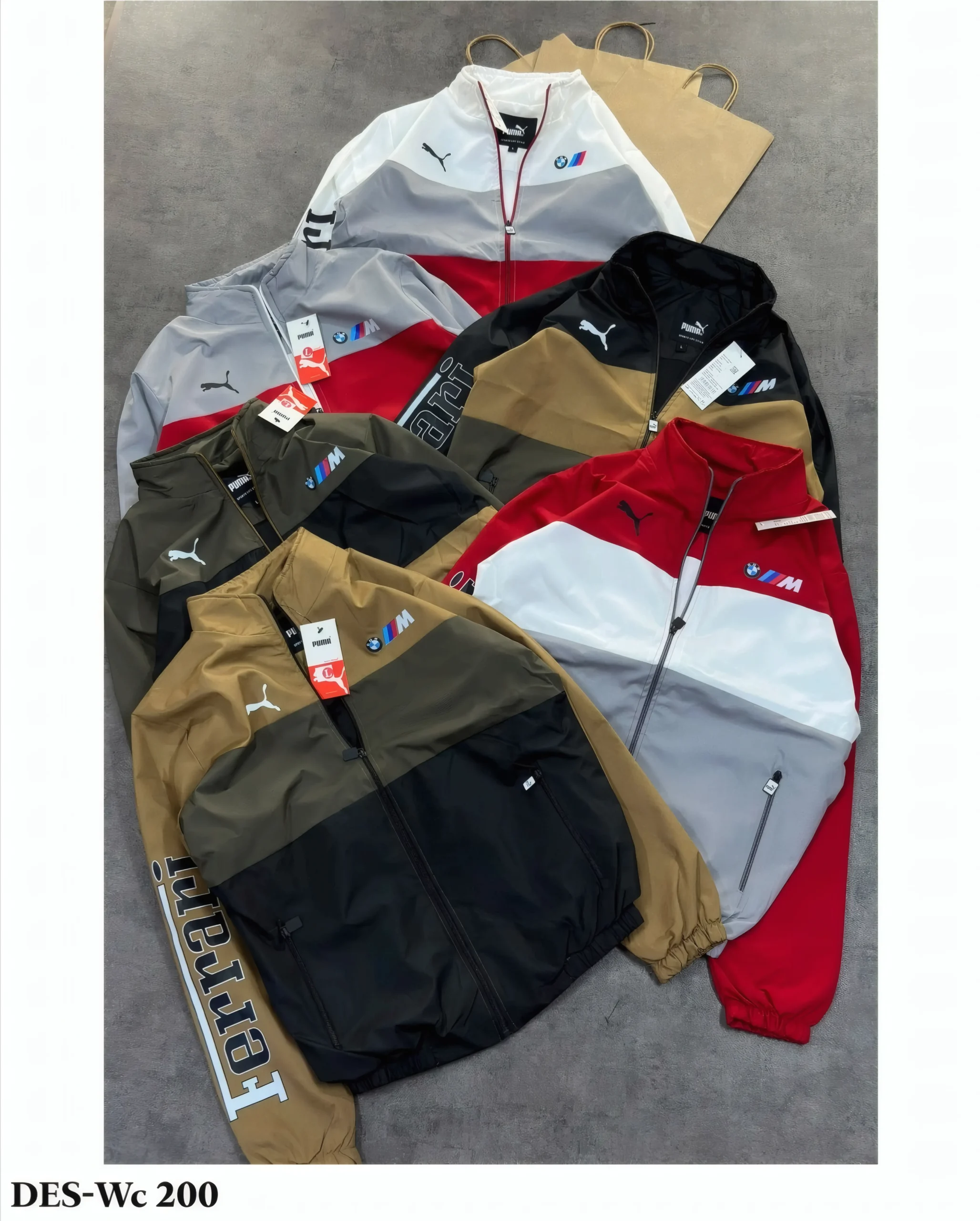 Men's Puma Ferrari Style Windcheater Jacket - DES-WC 200 (MOQ: 18 Pcs Set)