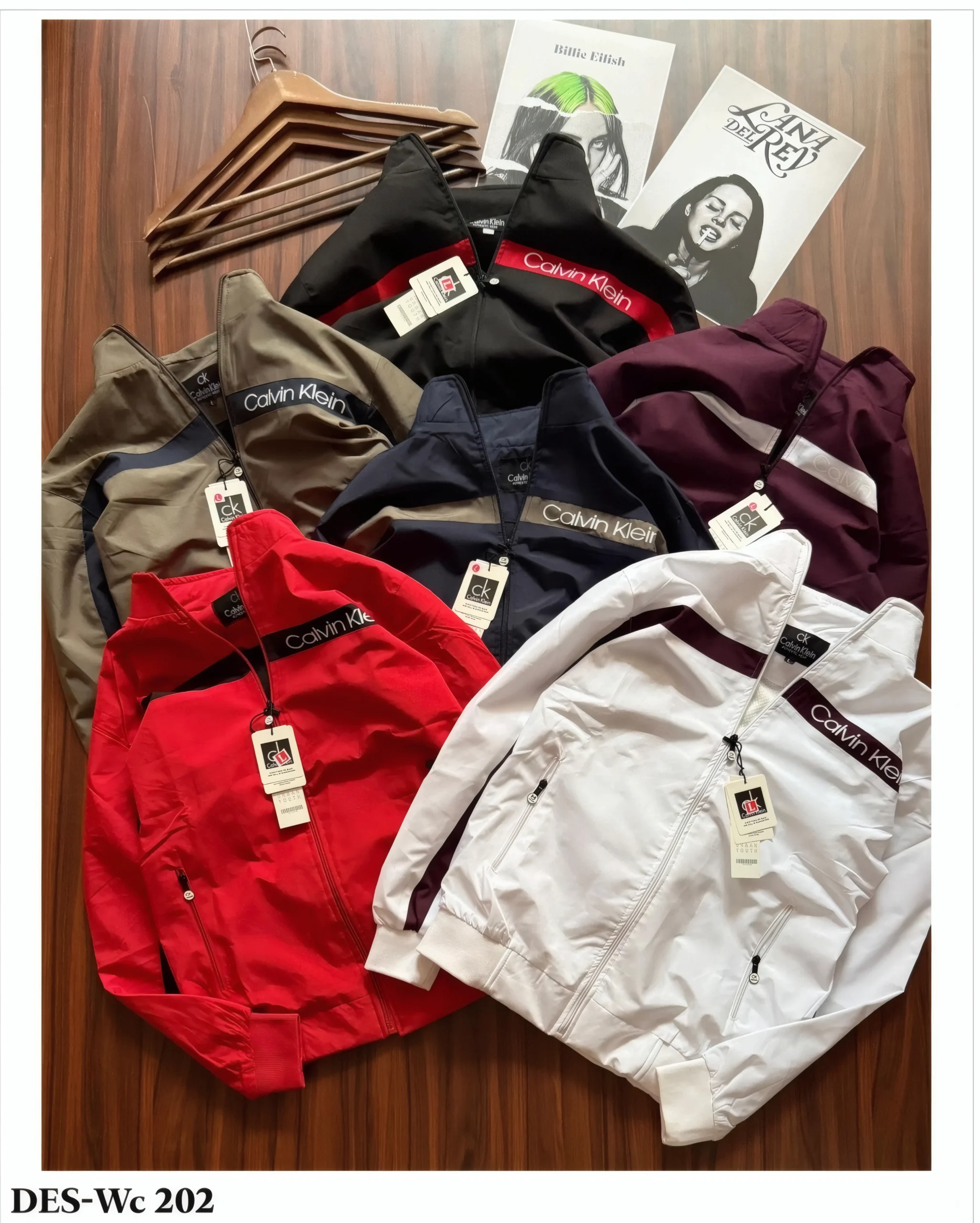 Men's Calvin Klein Style Windcheater Jacket - DES-WC 202 (MOQ: 18 Pcs Set)
