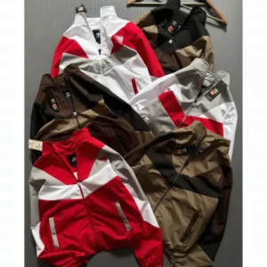 Men’s Adidas Style Geometric Panel Windcheater Jacket – DES-WC 173 (MOQ: 18 Pcs Set)